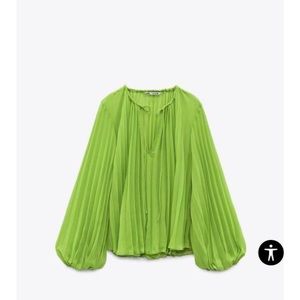 Zara pleated blouse